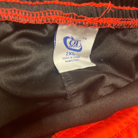 Plus Size Men’s Red & Black Basket Ball Shorts - Picture 5 of 5